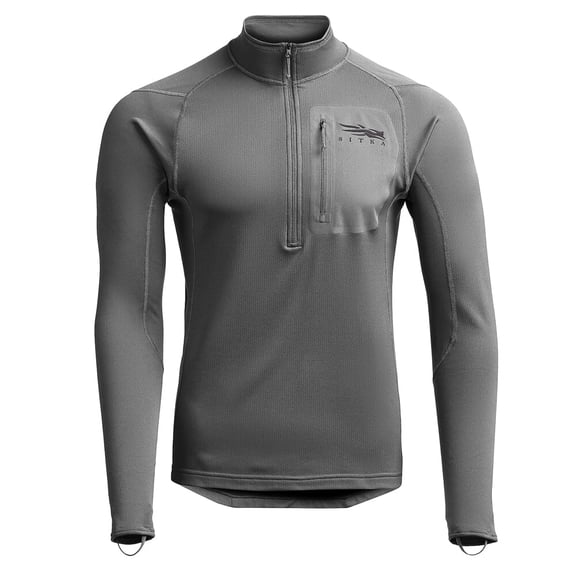 Sitka Gear CORE Midweight Zip-T Hiking Shirt, Woodsmoke, XXX-Large, Durable Outdoor Apparel (10068-WS-3XL)