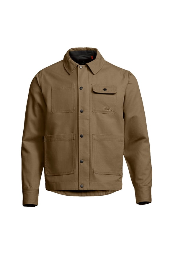 Harvester Lite Chore Coat, Coyote, Small, 100% Cotton Canvas, DWR Finish, Relaxed Fit, Multiple Pockets (600195-CY-S)