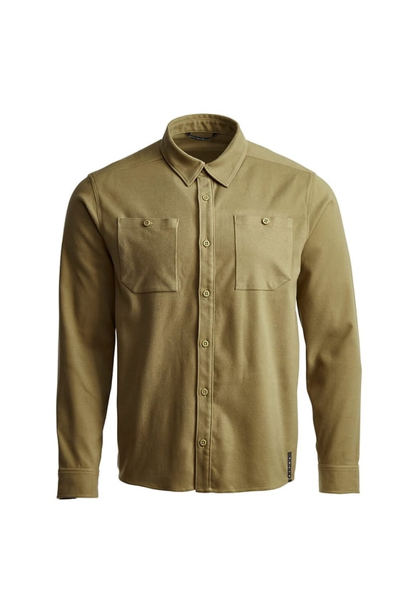 Riser Work Shirt, Clay, Medium, Moisture Management, Odor Control, 2 Buttoned Chest Pockets (80055-CL-M)
