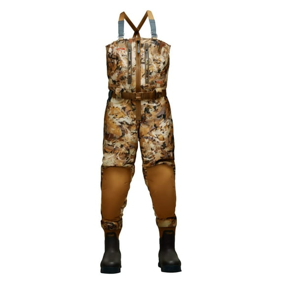 Sitka Gear Waterfowl Marsh Delta Zip Wader, XX Large, Size 10 Boot, Camouflage, Durable Fishing Wader (600238-WL-XXL-10)