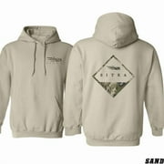 PLOW & HEARTH Sitka Hoodie - Camo Logo Design, Ideal for Wilderness Enthusiasts and Sitka Gear Fans, camo country hoodies