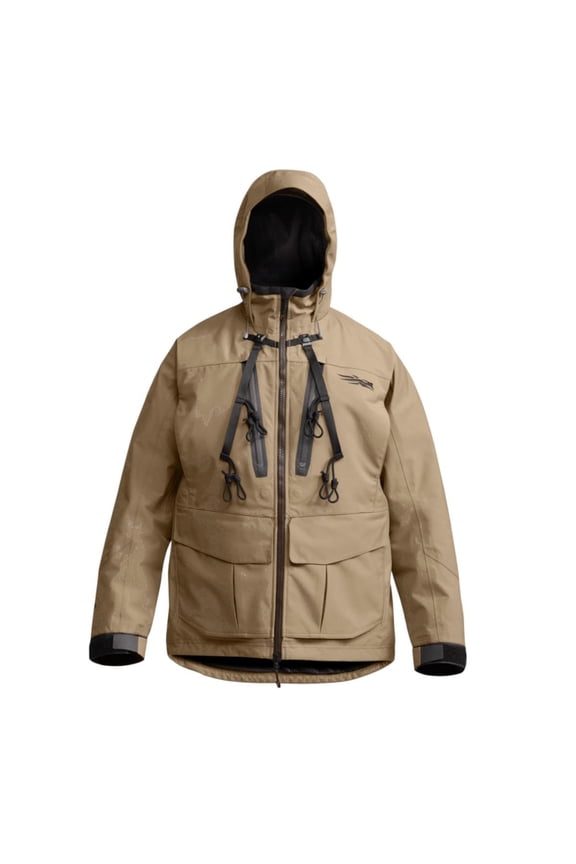Sitka Hudson Waterproof Hiking Jacket with PrimaLoft Gold Insulation, Adjustable Hood, Brown Dirt, 50204