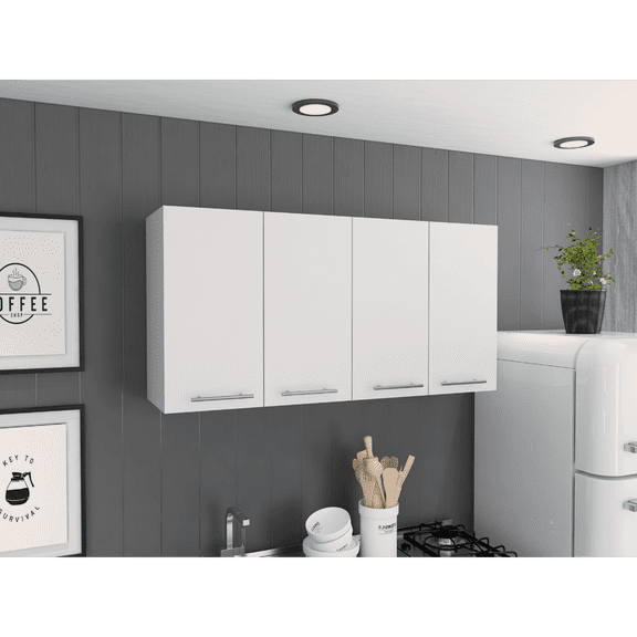 Sitka Wall Cabinet, Two Spacious Divisions, Four Doors