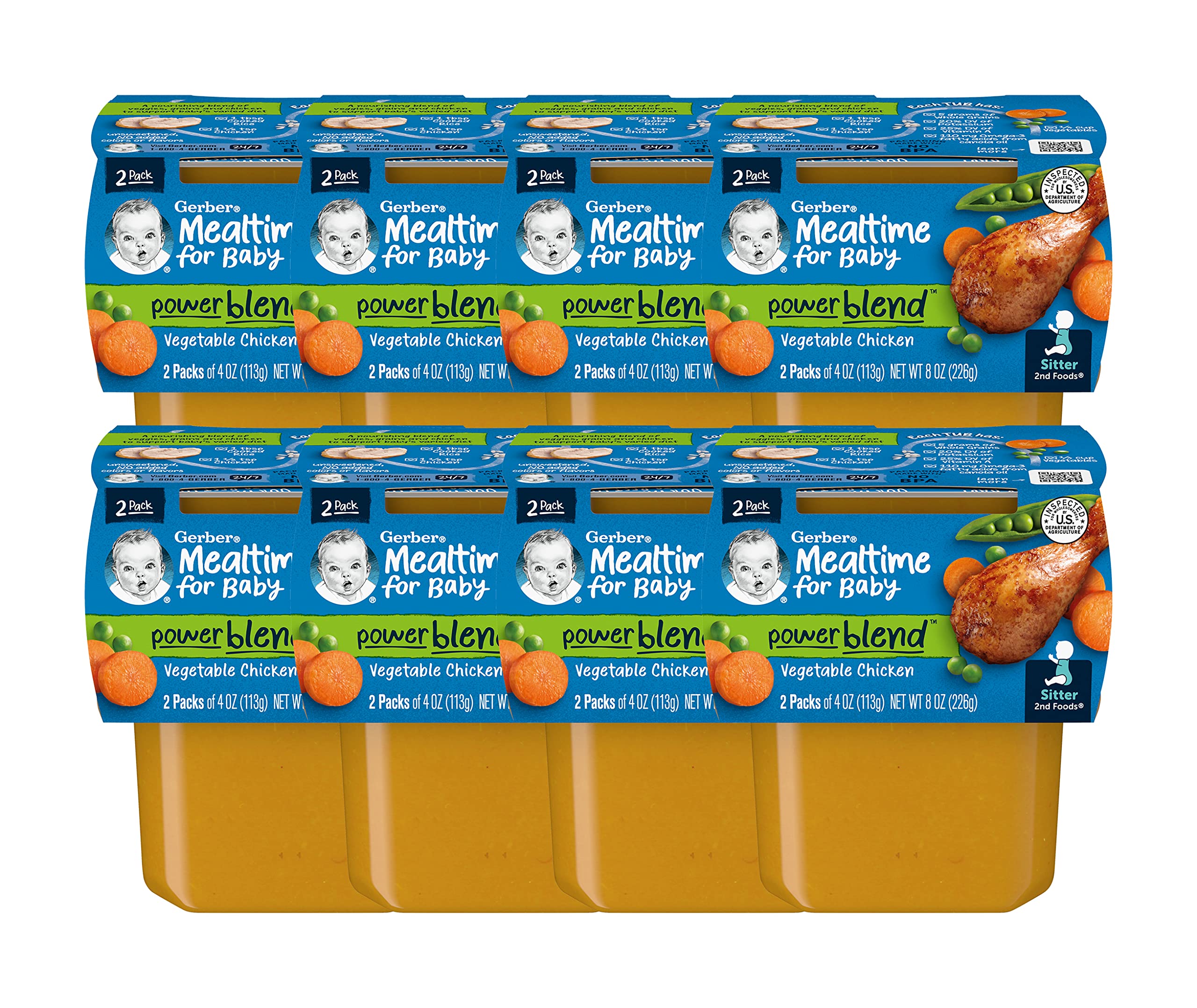 Sitter 2nd Foods Vegetable Chicken Baby Meals (Pack of 3)