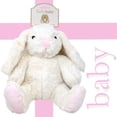 thumbnail image 1 of Sitting 9.5" Cream Baby Bunny W/ Rattle., 1 of 1