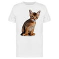 thumbnail image 1 of Sitting Abyssinian Kitten T-Shirt Men -Image by Shutterstock, Male Large, 1 of 2