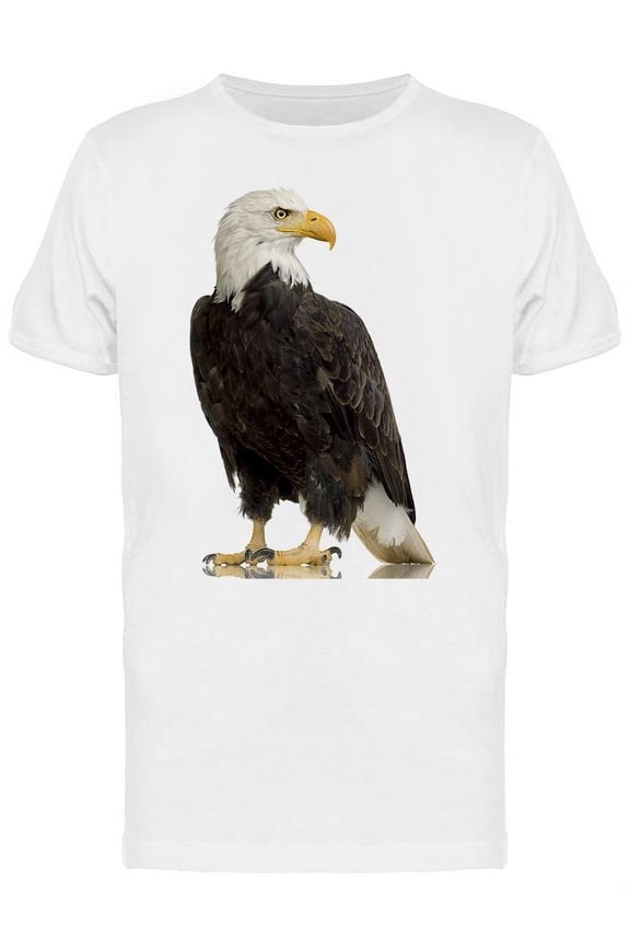 Sitting Adult Bald Eagle T-Shirt Men -Image by Shutterstock, Male Medium