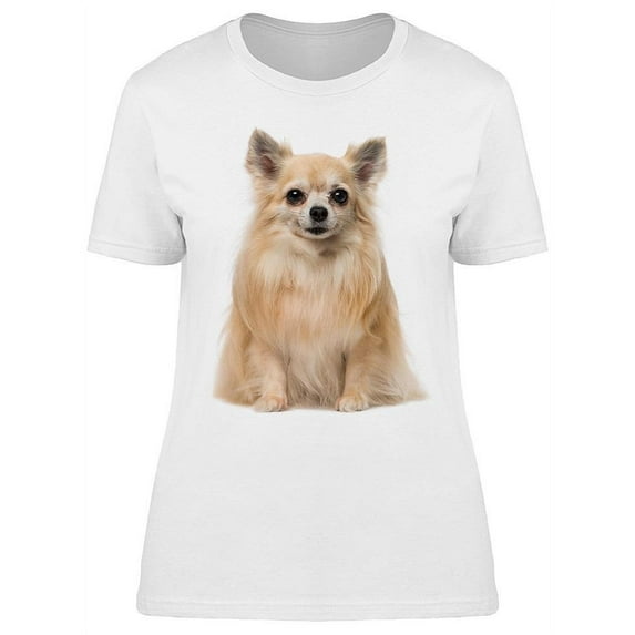 Sitting And Smiling Chihuahua T-Shirt Women -Image by Shutterstock, Female x-Large