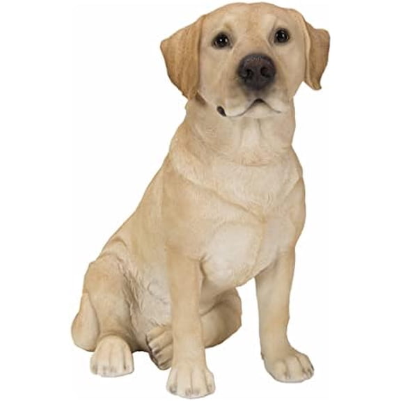 Sitting Brown Labrador Ultra Realistic Garden Statue Multi Color Polyresin$$Garden & Patio
