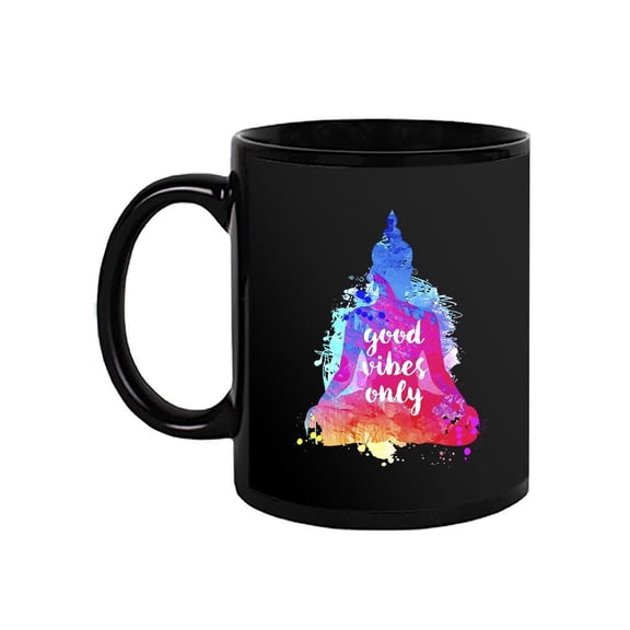 Sitting Buddha Silhouette Quote Mug - Image by Shutterstock