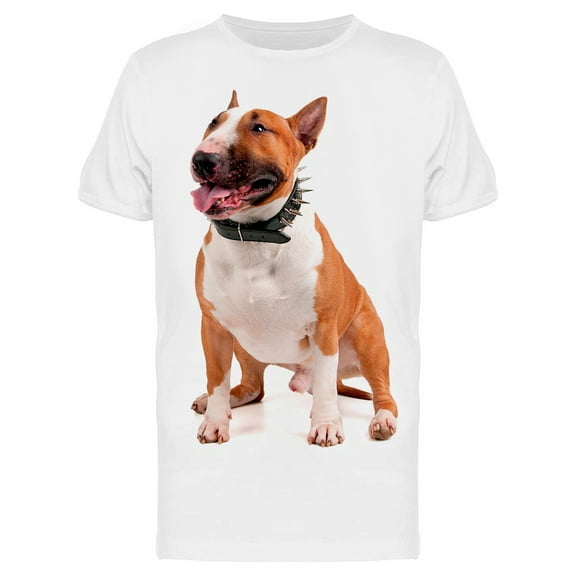 Sitting Bull Terrier, Beautiful T-Shirt Men -Image by Shutterstock, Male XX-Large
