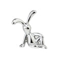 thumbnail image 1 of Sitting Bunny Electroplate Rabbit Figurine Set, Modern Mini Rabbit Sculpture Easter Decor, Silver Sitting Bunnies for Office Desktop Bookshelf Living Room Bedroom, 1 of 8