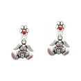 thumbnail image 1 of Sitting Bunny with Easter Egg - Red Crystal Paw Earrings, 1 of 1