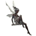 thumbnail image 1 of Sitting Fairy Statue Fountain Pond Ledge Fairy with Wing Garden Statues Home Shelf Figurine Backyard Patio Weatherproof Sculpture , Brown, 1 of 9