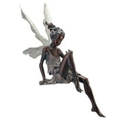 Sitting Fairy Statue Garden Ornament Resin Craft Landscaping Yard Decoration Home Garden Decoration Outdoor Large Size