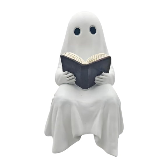 Sitting Figurine Ghost Sculpture Evil Statue Made of Durable Resin for a Farmhouse Mantel Holiday Photo Prop