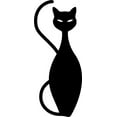 thumbnail image 1 of Sitting Happy Cat Animal Picture Art Wall Decal Sticker 12 X 36 Inches, 1 of 1