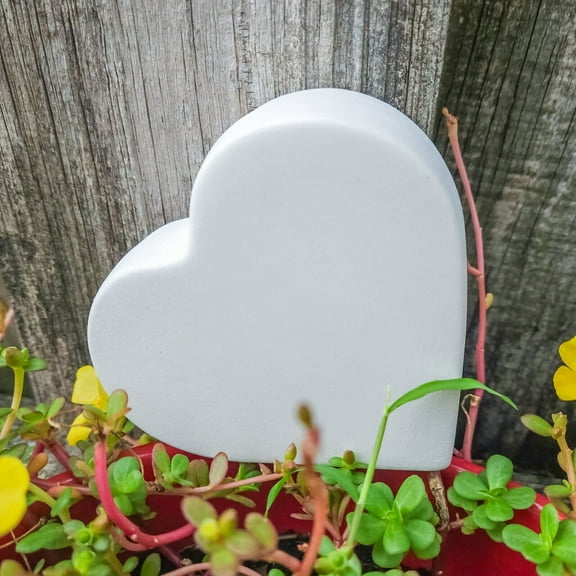 Sitting Heart Valentines 4" IN STOCK Ceramic Bisque Ready To Paint Pottery