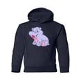 thumbnail image 1 of Sitting Hippo Hoodie Juniors -Image by Shutterstock,  Large, 1 of 4