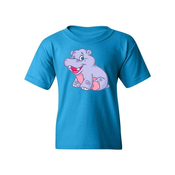Sitting Hippo T-Shirt Juniors -Image by Shutterstock,  x-Large