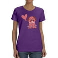 thumbnail image 1 of Sitting Lovely Pug T-Shirt Women -Smartprints Designs, Female 5X-Large, 1 of 4