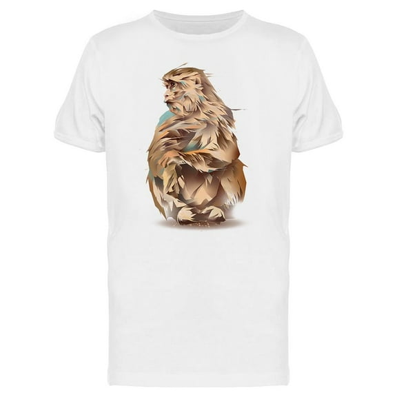 Sitting Monkey In Low Poly T-Shirt Men -Image by Shutterstock, Male Small