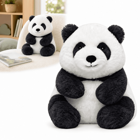 Panda Plush Stuffed Animal Toy 100% Cotton Plushie, Adorable Cuddly Companion WellStitched Play Gift for Birthdays and Holiday Celebrations