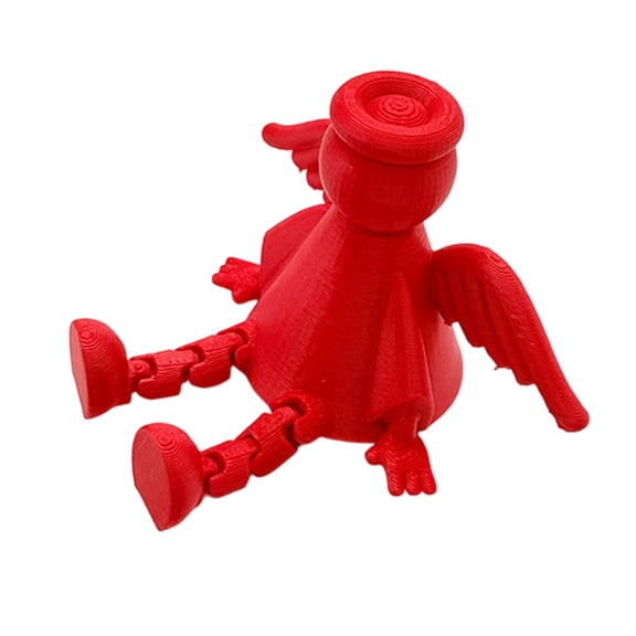 Sitting Pose Angelic Figurine with Movable Joints Articulated Statue Ornament Christmas Home Desk Shelf Decoration Craft