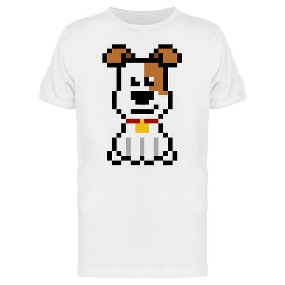 Sitting Puppy Pixelated Tee Men's -Image by Shutterstock