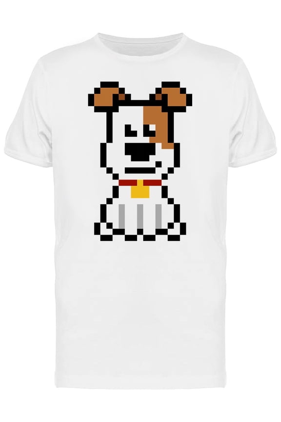 Sitting Puppy Pixelated Tee Men's -Image by Shutterstock