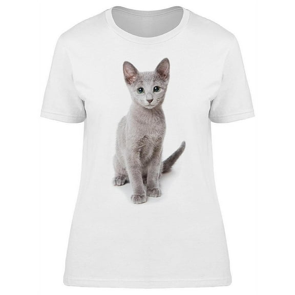 Sitting Russian Kitty Young T-Shirt Women -Image by Shutterstock, Female Large