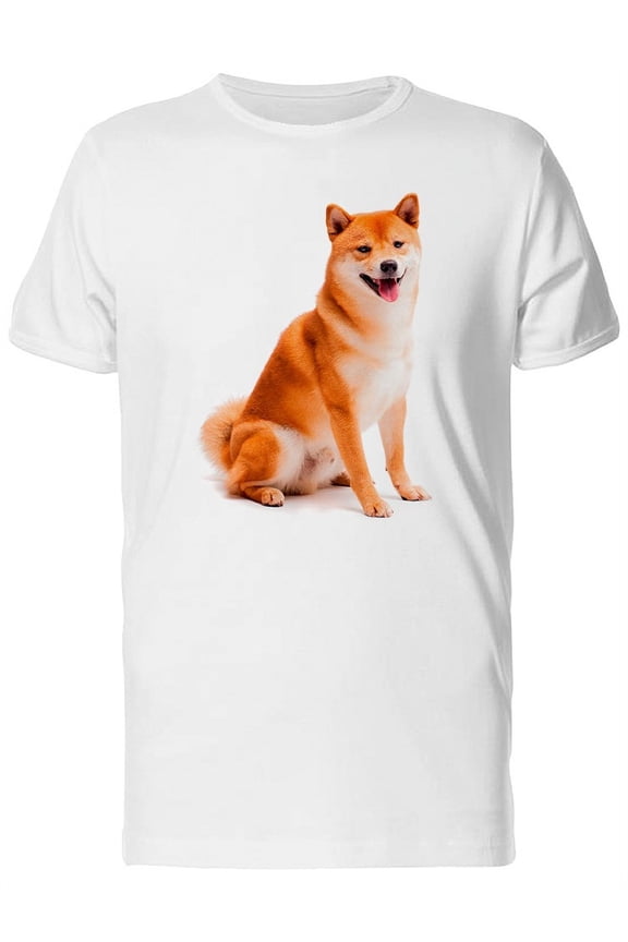 Sitting Shiba Inu T-Shirt Men -Image by Shutterstock, Male XX-Large