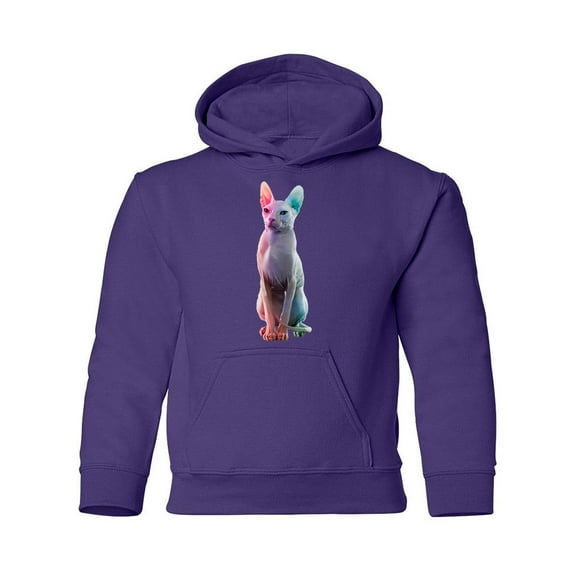 Sitting Sphynx Cat Hoodie Juniors -SPIdeals Designs,  Medium