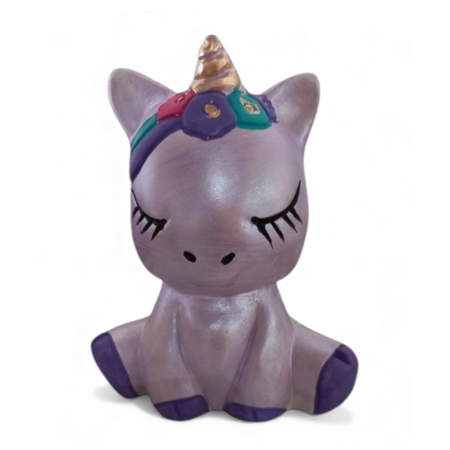 Adelitas Sitting Unicorn Coin Bank, Medium Size, Assorted Colors (Sold Individually)