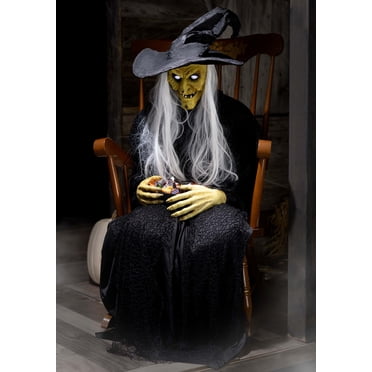 Tekky Toys 7ft Scary Life-Sized Animated Ghost Witch - Creepy Halloween ...