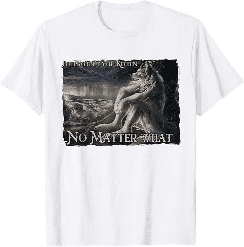 Sitting Wolf Literally Me Werewolf Ripping Meme Alpha Wolf T-Shirt ...