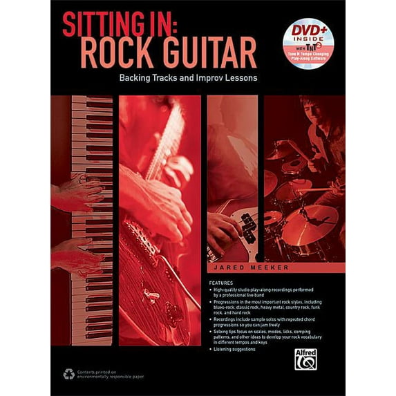 Sitting in: Sitting in -- Rock Guitar: Backing Tracks and Improv Lessons, Book & DVD-ROM (Paperback)
