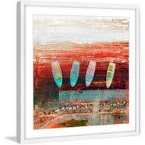 "Sitting on the Pier" Framed Painting Print