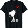 thumbnail image 1 of Sitting with Heart Graphic Tee – Peanuts Cartoon T-Shirt for Fans, 1 of 4