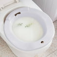 thumbnail image 1 of Sitz Bath Basin for Toilet - Hip Bath Tub for Hemorrhoid Relief Postpartum Care - Ergonomic Plastic Peri Care Basin with Overflow Protection for Elderly Disabled - 15.4 x 14.4 x 4.5 Inch, 1 of 6