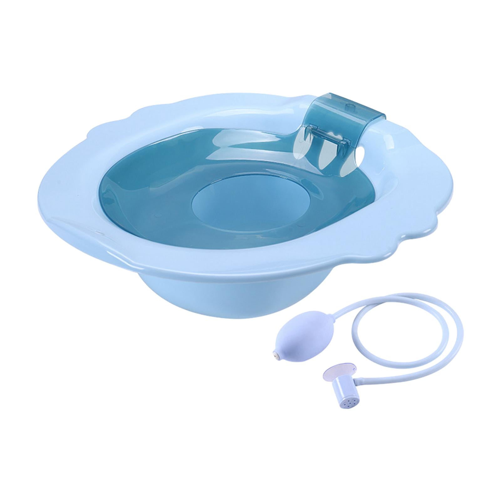 Sitz Bath Basin for Toilet Portable Soothes and Cleanse Hip Bath for Elderly blue
