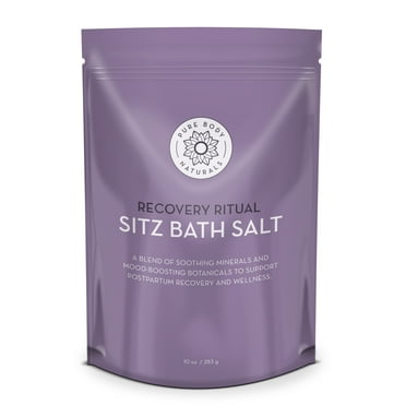 Sitz Bath Salt for Postpartum and Hemorrhoid Care, 10 oz by Pure Body Naturals