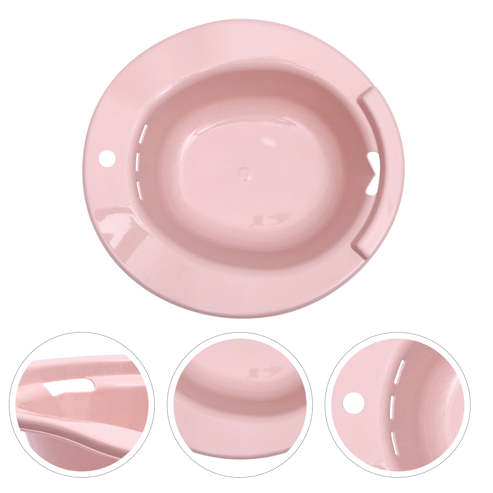 Sitz Bath for Toilet Seat Postpartum Care Basin Pink PP Material No Squat Design Fits Most Toilets