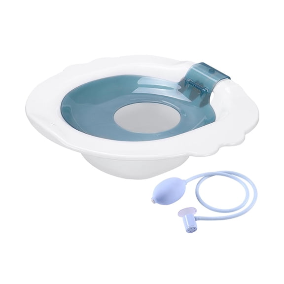 Sitz Bath for Toilet Seat Sitz Bath for Postpartum Care Soothes and Cleanse Toilet Tub Universal Hangable Sitz Bath Tub Hip Bath for Elderly white