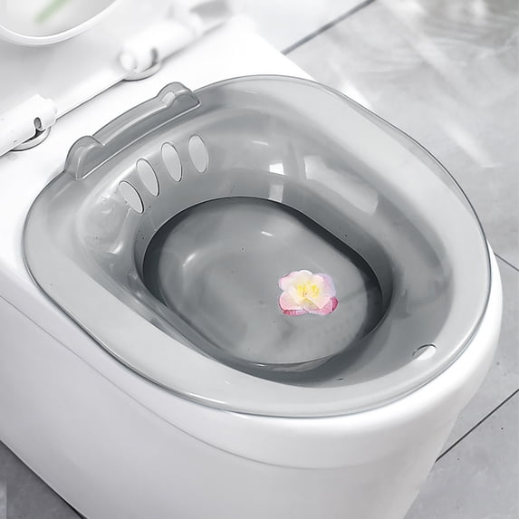 Sitz Bath for Toilet – Universal Fit, Large Capacity with Anti-Overflow for Postpartum & Hemorrhoid Care (E)