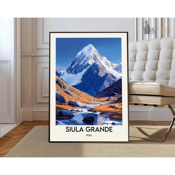 Siula Grande Peru Poster, Unframed Paper Poster 8x10in