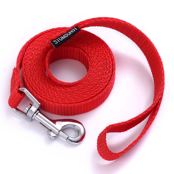 Siumouhoi 6 FT Puppy/Dog Leashes, Strong Traditional Style Leash with Easy to Use Collar Hook,Dog Lead Great for Small and Medium and Large Dog (5/8 in x 6 ft,Red)