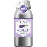 Siva Lavender Essential Oil   16 Fl Oz   100% Natural Lavender Oil - for Diffuser, Hair Care, Face, Skin Care, Aromatherapy, Scalp and Body Massage, Soap and Candle Making