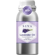 Siva Lavender Essential Oil   16 Fl Oz   100% Natural Lavender Oil - for Diffuser, Hair Care, Face, Skin Care, Aromatherapy, Scalp and Body Massage, Soap and Candle Making