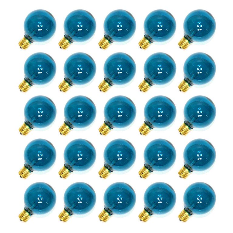 美品❗️ クリスマス ビレッジ ライトセット 17ピース ✨ Sival 70177 - G50 Intermediate Screw Base Transparent Teal (25
